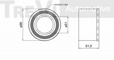 TREVI AUTOMOTIVE wb2247 -  Комплект подшипника ступицы колеса